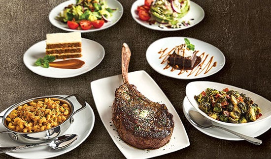 A Tomahawk steak at Flemings.