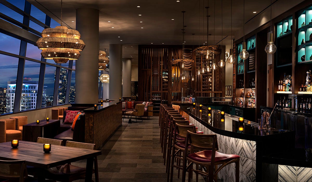 An overview of the dining room at Corteza at Sendero.