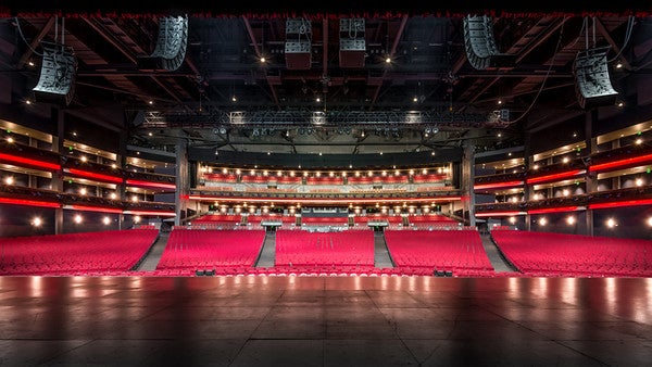 A view of Microsoft Theater from the stage.
